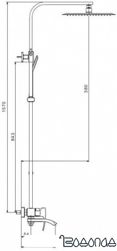 Душевая система Gappo G2407-8 фото 3