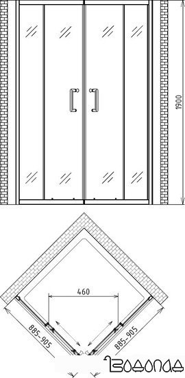 Душевой уголок Gemy Victoria S30172M фото 4