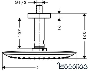 Верхний душ Hansgrohe PuraVida 400 мм [27390400]