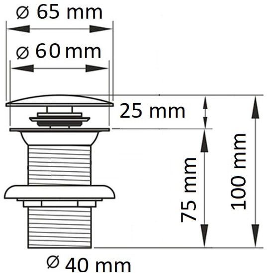 Донный клапан CeramaLux RD008