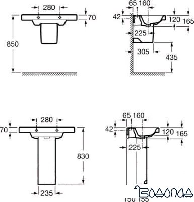 Полупьедестал Roca Khroma 337652000