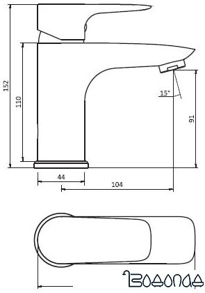 Смеситель RedBlu Origin Evo 2 780210000 фото 3
