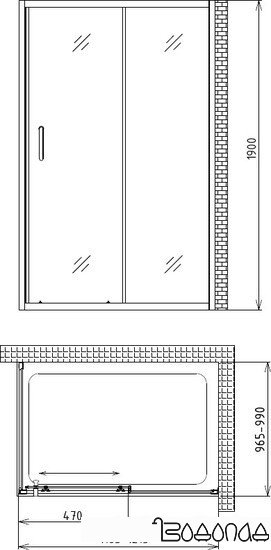 Душевой уголок Gemy Victoria S30191AM-A100M фото 4