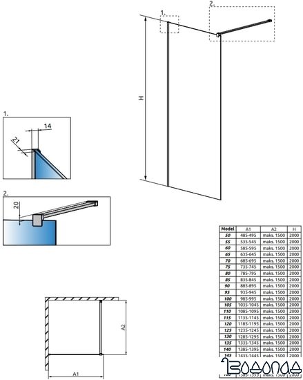 Душевая стенка Radaway Modo X II 90 фото 4