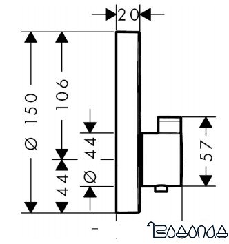 Смеситель Hansgrohe ShowerSelect S [15743000] фото 4