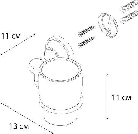 Стакан для зубной щетки и пасты Fixsen Bogema FX-78506