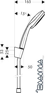 Душевой гарнитур Hansgrohe Croma 100 Multi/Porter'S (27595000)