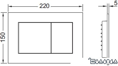 Панель смыва Tece Now 9240407 (черный матовый)