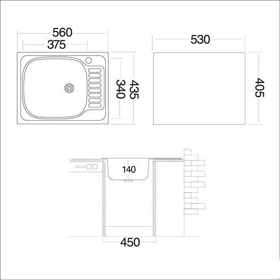 Кухонная мойка Ukinox CLM560.435 --5К 2L фото 2 Кухонная мойка Ukinox CLM560.435 --5К 2L фото 2
