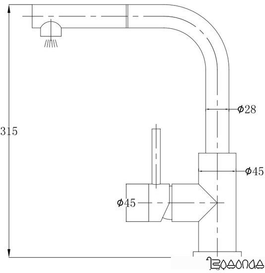 Смеситель Omnires Albany AB1455IN