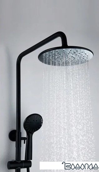 Душевая система Rea Roger REA-P8003 (черный) фото 3