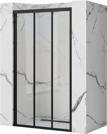 Душевая дверь Rea Alex 100 (черный/прозрачное стекло)