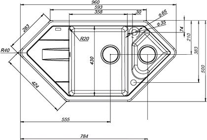 Кухонная мойка IDDIS Vane G V29S965i87 фото 2