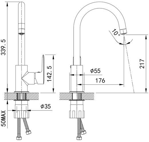 Смеситель IDDIS Cuba CUBSBFJi05 фото 4