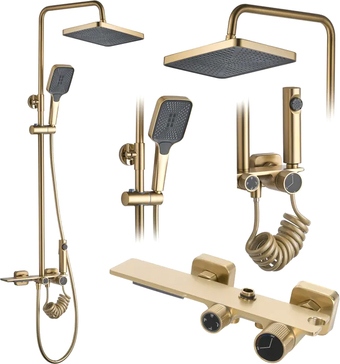 Душевая система Rea Helix Matt Gold REA-P6621