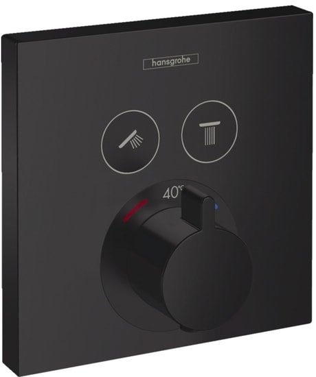 Смеситель Hansgrohe ShowerSelect Glass 15763670 (черный)