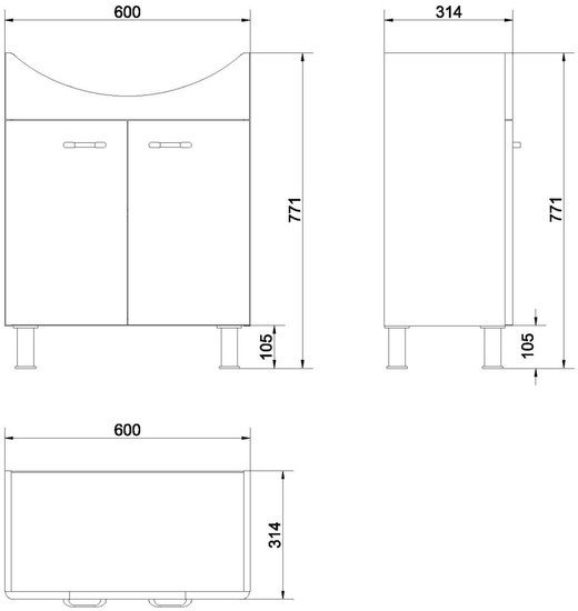 Cersanit Alpina Тумба под умывальник [S516-004-DSM]
