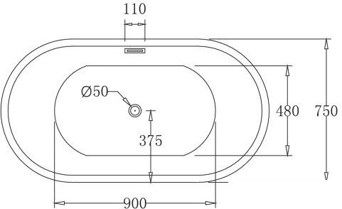 Ванна BelBagno BB71 150x75