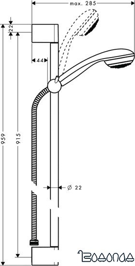 Душевой гарнитур Hansgrohe Crometta 85 1jet/Unica'Crometta (27729000)