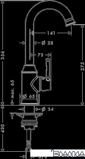 Смеситель Hansgrohe Talis Classic 14858000