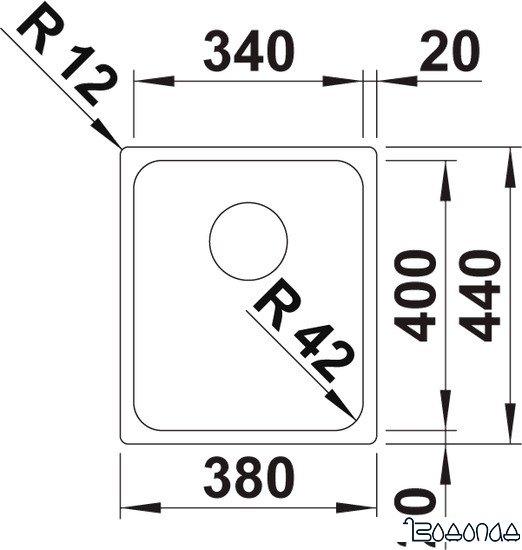 Кухонная мойка Blanco Solis 340-IF 526116 (полированная)