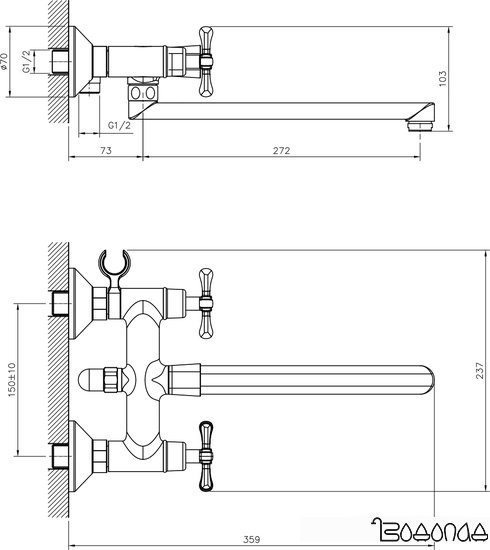 Смеситель Decoroom DR52043
