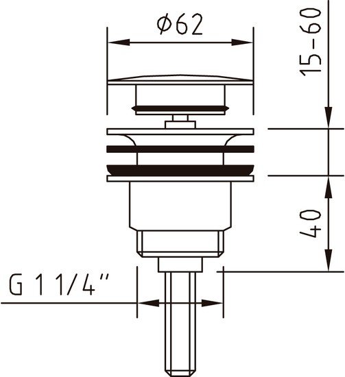 Донный клапан Clever 60418 фото 2