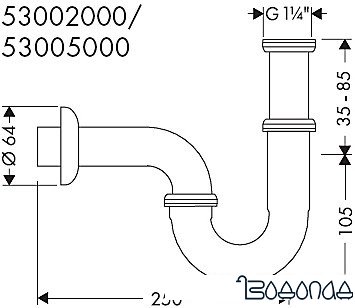 Сифон Hansgrohe 53002000 фото 2