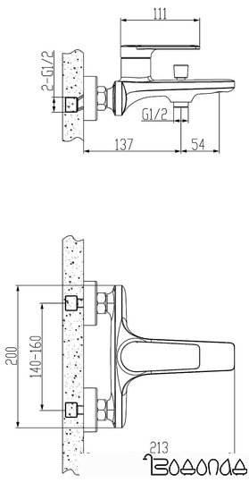 Смеситель Esko Baku BK 54