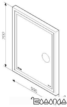 Мебель для ванных комнат AM.PM Зеркало Gem 55 M91AMOX0553WG