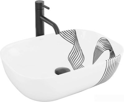 Умывальник Rea Belinda Sash (белый/черный)