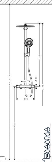 Душевая система Hansgrohe Raindance Select 300 Showerpipe (27114000)