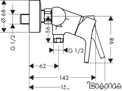 Смеситель Hansgrohe Talis S 72600000