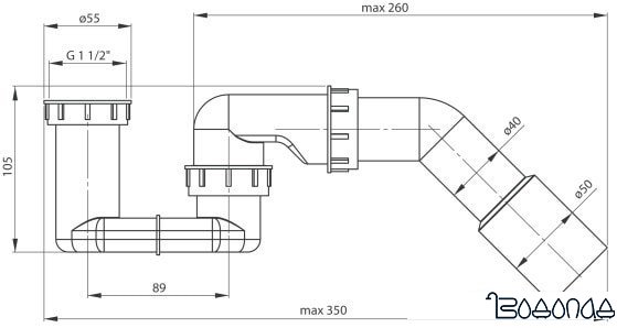 Сифон Deante NHC 620K