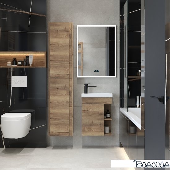 Briz Тумба подвесная Берн 45 с умывальником Фостер