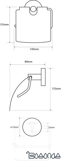 Держатель для туалетной бумаги Bemeta Omega 104112012R фото 2