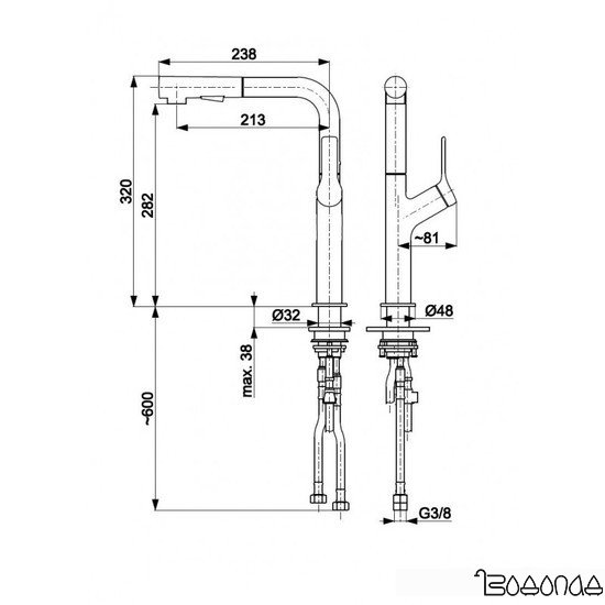 Смеситель Armatura Duero Design 6623-220-81