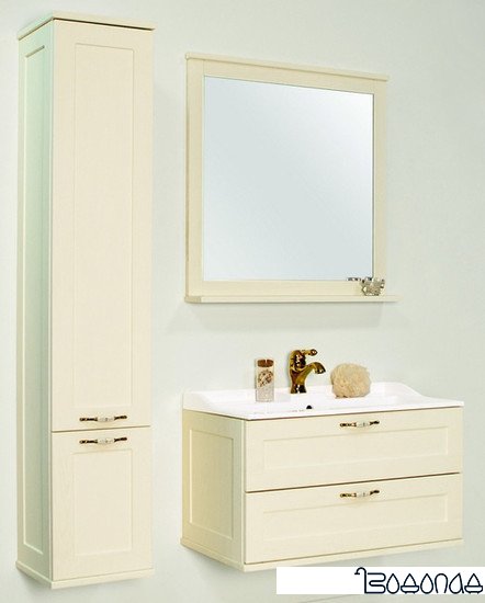 Акватон Леон 80 Зеркало дуб бежевый [1.A186.4.02L.BPR.0]