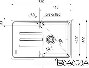 Кухонная мойка Franke BSG 611-78L 114.0683.321 (сахара)