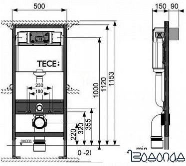 Унитаз Tece Base Kit 94_S 801 фото 2