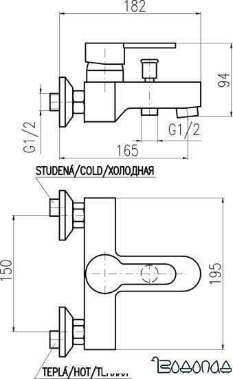 Смеситель Slezak RAV Замбези [ZA054.5]