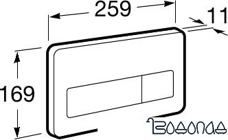 Панель смыва Roca In-Wall PL3 Dual (нержавеющая сталь) фото 2
