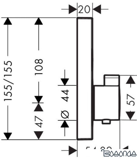 Смеситель Hansgrohe ShowerSelect 15763700 (белый матовый)