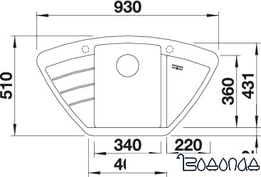 Кухонная мойка Blanco Zia 9 E (кофе) [515074]