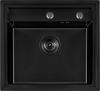 Кухонная мойка ARFEKA Eco AR 520*490 Black PVD Nano
