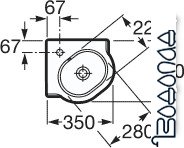 Умывальник Roca Meridian 35x35 (32724C000) фото 4