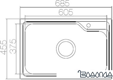 Кухонная мойка Asil AS 91 (полированная, 0.8 мм) Кухонная мойка Asil AS 91 (полированная, 0.8 мм)