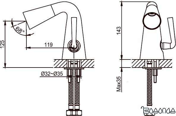 Смеситель Ahti Turku TU201001 фото 4