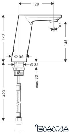 Смеситель Hansgrohe Metris S [31100000]