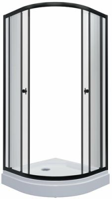 Душевой уголок Triton Альфа Блэк 90х90 (прозрачное стекло)